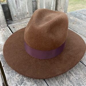 Banana Republic Hampui Banded Handfold Hat Wool Fedora New With Tags